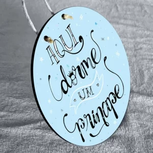 Placa Decorativa Mdf – Aqui Dorme Um Príncipe – 20x20cm