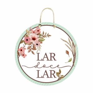 Placa Decorativa – Lar Doce Lar Floral – 01