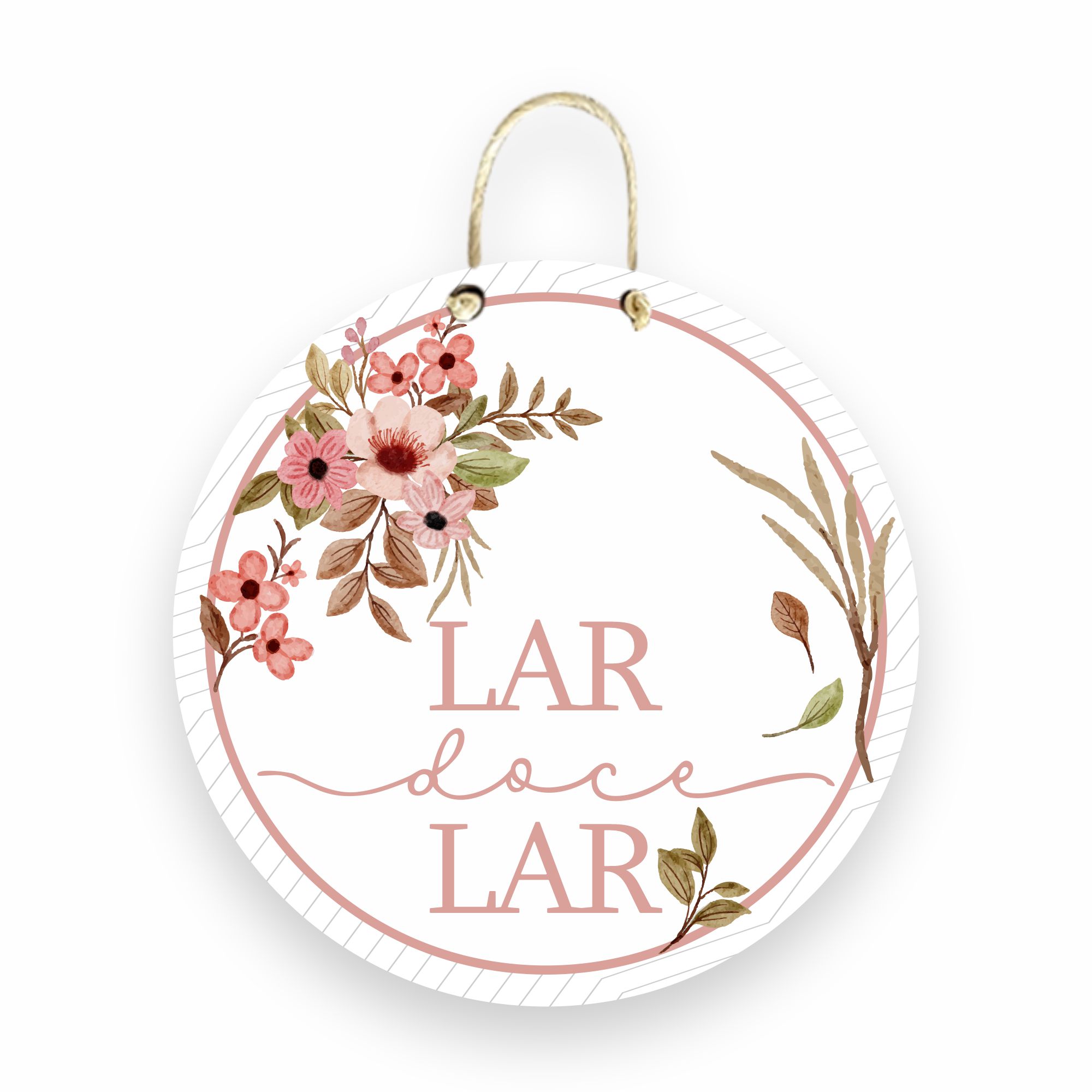 Placa Decorativa – Lar Doce Lar Floral – 03