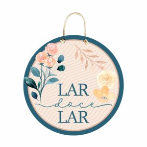 Placa Decorativa – Lar Doce Lar Floral – 05