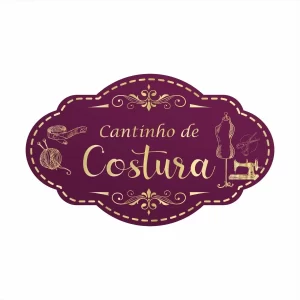 Placa Decorativa Mdf Atelier De Costura 33x20cm 6mm – Vinho