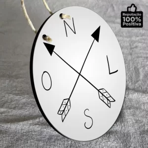 Placa Decorativa – Pontos Cardeais – 2D