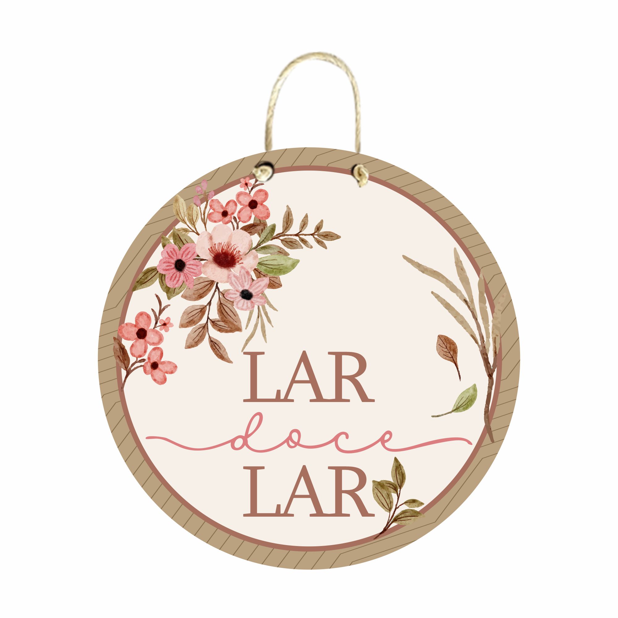 Placa Decorativa – Lar Doce Lar Floral – 02