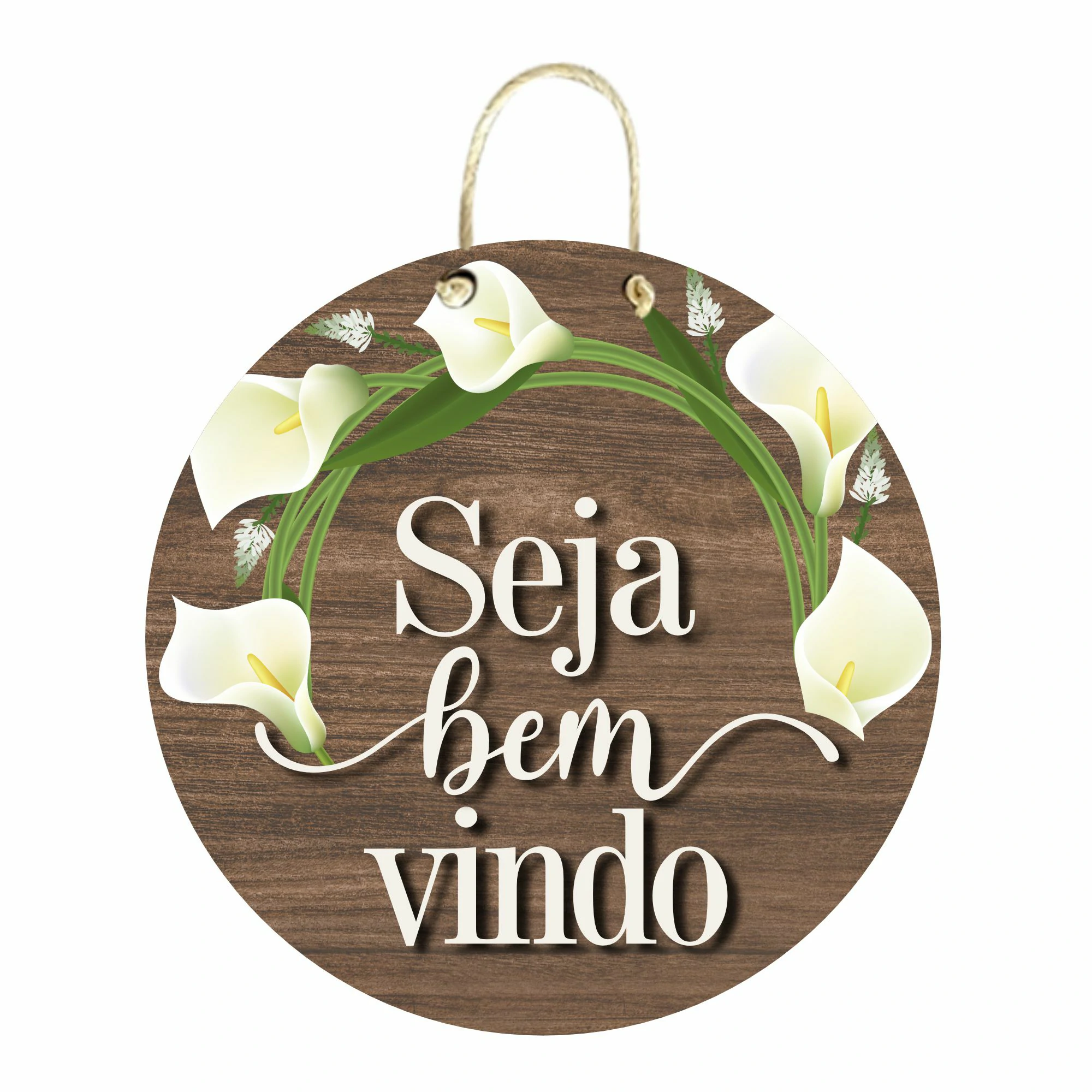 Placa Decorativa – Seja Bem Vindo – Para casa, porta apartamento, chácara – 2D – Opção 06