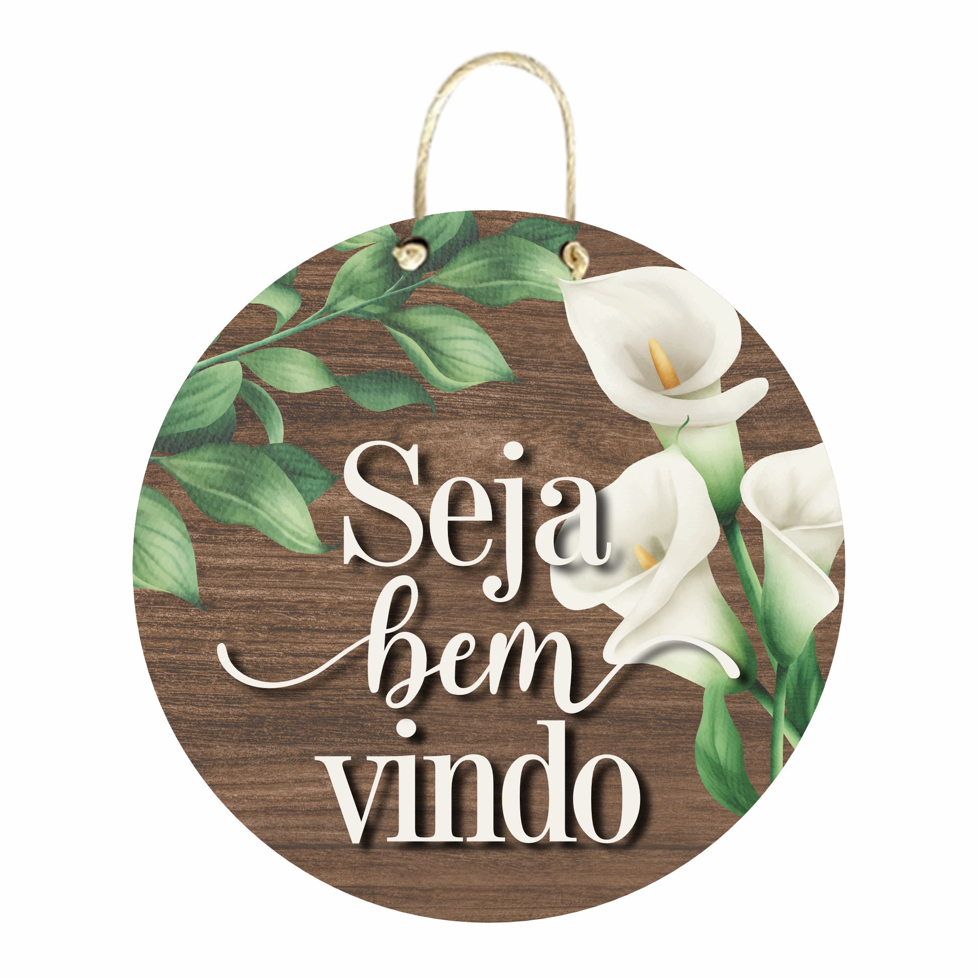 Placa Decorativa – Seja Bem Vindo – Para casa, porta apartamento, chácara – 2D – Opção 07