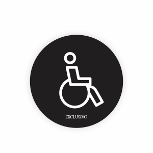 Placa Decorativa Mdf Redonda Banheiro 20×20 Cm – 2D – Exclusivo | preto