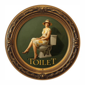 Placa Decorativa Banheiro Toilet Feminino E Masculino Retrô - 2D