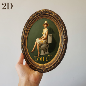 Placa Decorativa Banheiro Toilet Feminino E Masculino Retrô – 2D