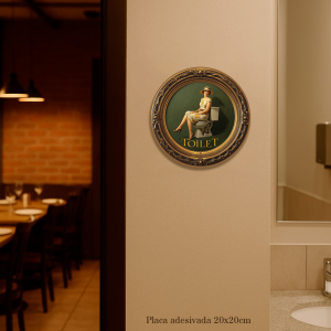 Placa Decorativa Banheiro Toilet Feminino E Masculino Retrô – 2D