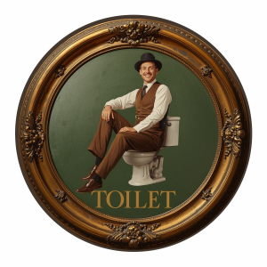Placa Decorativa Banheiro Toilet Feminino E Masculino Retrô – 2D – Toilet retro 09
