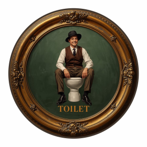 Placa Decorativa Banheiro Toilet Feminino E Masculino Retrô – 2D – Toilet retro 03