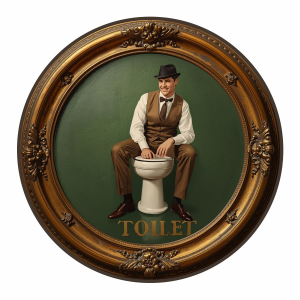 Placa Decorativa Banheiro Toilet Feminino E Masculino Retrô – 2D – Toilet retro 04