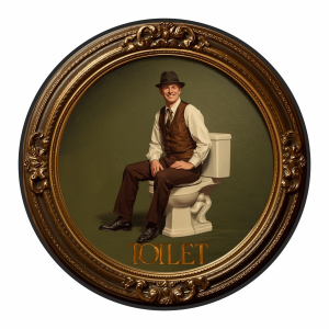 Placa Decorativa Banheiro Toilet Feminino E Masculino Retrô – 2D – Toilet retro 05