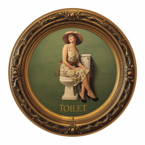 Placa Decorativa Banheiro Toilet Feminino E Masculino Retrô – 2D – Toilet retro 07