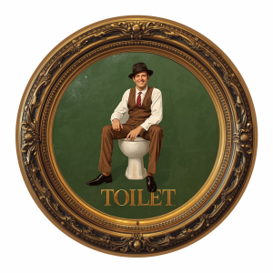 Placa Decorativa Banheiro Toilet Feminino E Masculino Retrô – 2D – Toilet retro 08