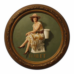 Placa Decorativa Banheiro Toilet Feminino E Masculino Retrô – 2D – Toilet retro 06