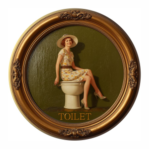 Placa Decorativa Banheiro Toilet Feminino E Masculino Retrô – 2D – Toilet retro 10