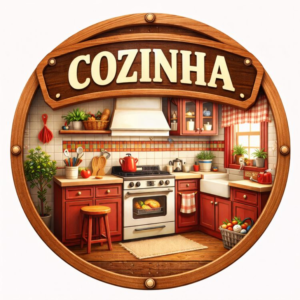 Placa Decorativa “Cozinha” – Estilo Rústico Gourmet em MDF 20x20cm – 2D – COZINHA02