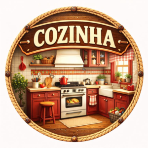 Placa Decorativa “Cozinha” – Estilo Rústico Gourmet em MDF 20x20cm – 2D – COZINHA03