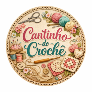 Placa Decorativa – Cantinho do Crochê – MDF 20x20cm – 2D