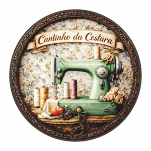 Placa Decorativa “Cantinho da Costura” – Estilo Retrô Criativo em MDF 20x20cm – 2D – COST-VERDE