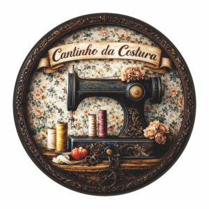 Placa Decorativa “Cantinho da Costura” – Estilo Retrô Criativo em MDF 20x20cm – 2D – COST-AZUL