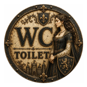 Kit 2 Placas Decorativas Wc Toilet Medieval Fem E Masc Mdf Kit Toilet Medieval Feminino E Masculino
