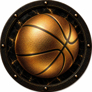 Placa Decorativa Golden Basketball Luxo E Paixão Basquete Golden Basketball