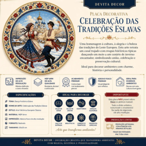 Placa Decorativa Tradições Eslavas Arte Folclórica Europeia Celebração Tradições Eslavas