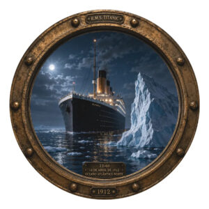 Placa Decorativa R.m.s. Titanic O Encontro Com O Iceberg Mdf Mod.22 Banheiro