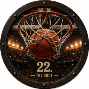 Placa Decorativa The Shot Basquete Em Mdf 20x20cm The Shot Basquete