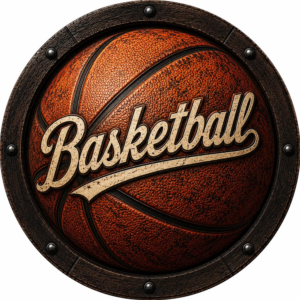 Placa Decorativa Basketball Vintage Em Mdf 20x20cm Basquete Basketball Vintage