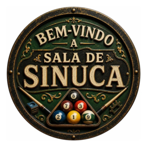 Placa Decorativa Bem-vindo À Sala De Sinuca Estilo Vintage Bem-vindo À Sala De Sinuca
