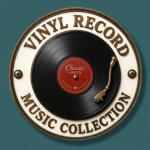 Placa Vinyl Record Music Collection Estilo Vintage Retrô Mdf Vinyl Record Music