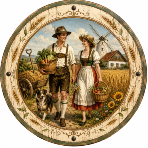 Placa Decorativa Colheita De Amor Estilo Farmhouse Europeu Colheita De Amor Farmhouse Europeu