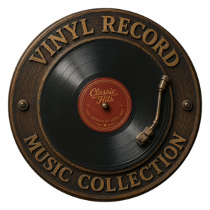 Placa Vinyl Record Music Collection Estilo Retrô Mdf 2