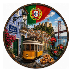 Placa Decorativa Mdf Portugal Lisboa Castelo De São Jorge Portugal