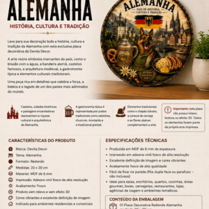 Placa Decorativa Mdf Alemanha História, Cultura E Tradição Alemanha