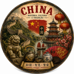 Placa Decorativa Redonda China História, Cultura E Tradição China