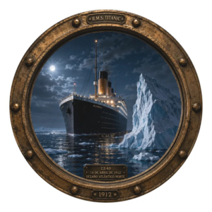 Placa Decorativa R.m.s. Titanic O Encontro Com O Iceberg Mdf Mod.22 Banheiro